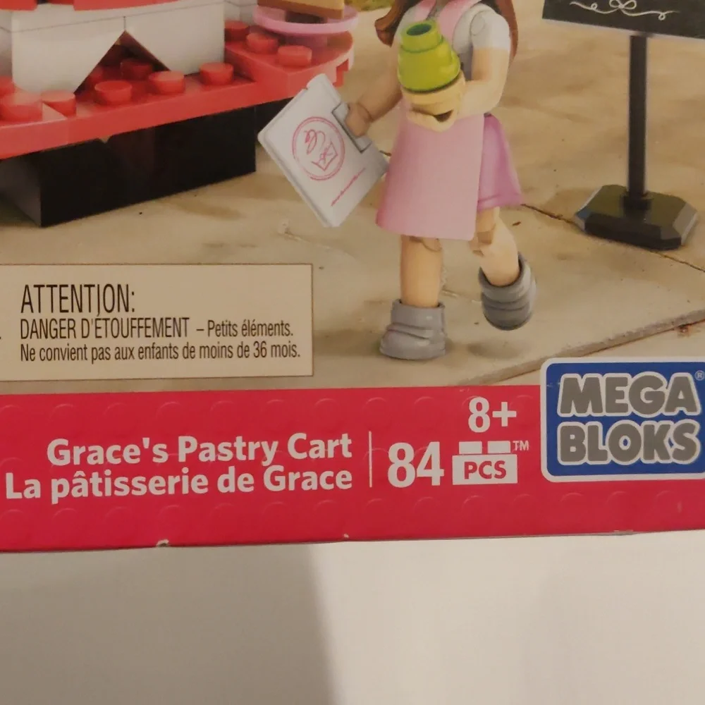 New! American girl Grace's Pastry Cart 84 pieces Mega Blocks Girlhoodcore Chic